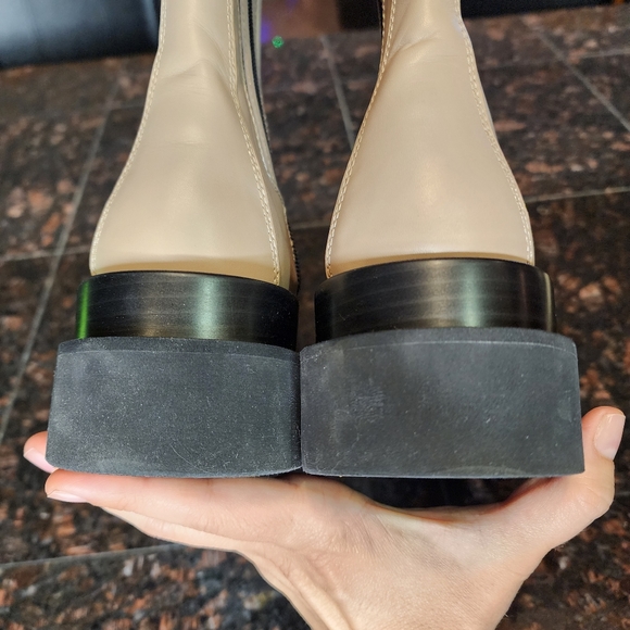 Jeffrey Campbell Tanked Chelsea Boots | Dark Nude | Size 9| EUC - Picture 7 of 9